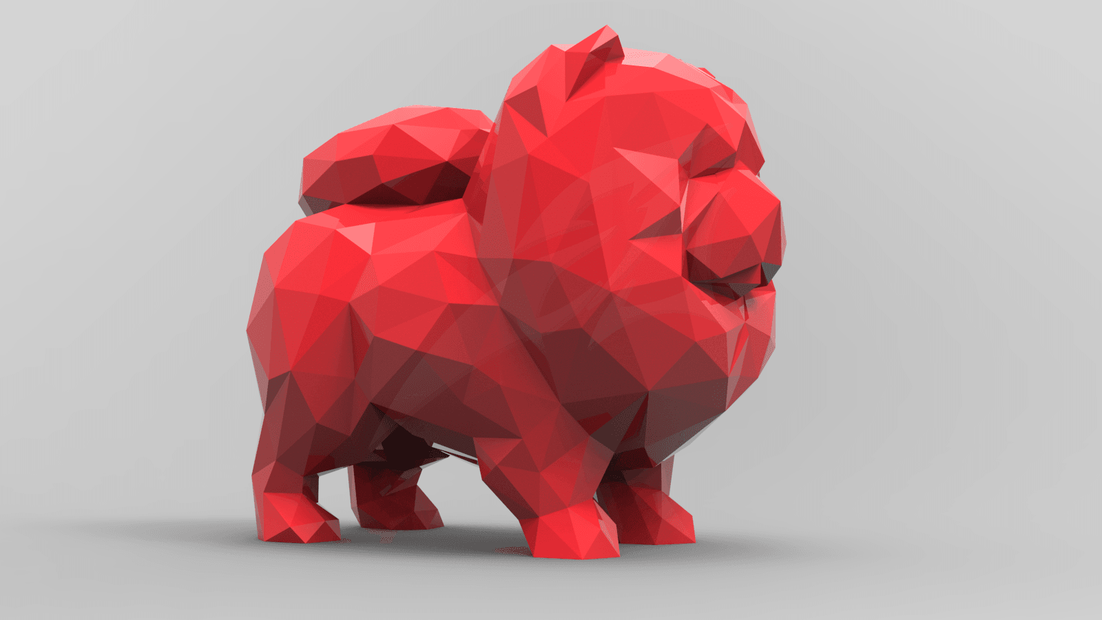 Low Poly ChowChow 3d model