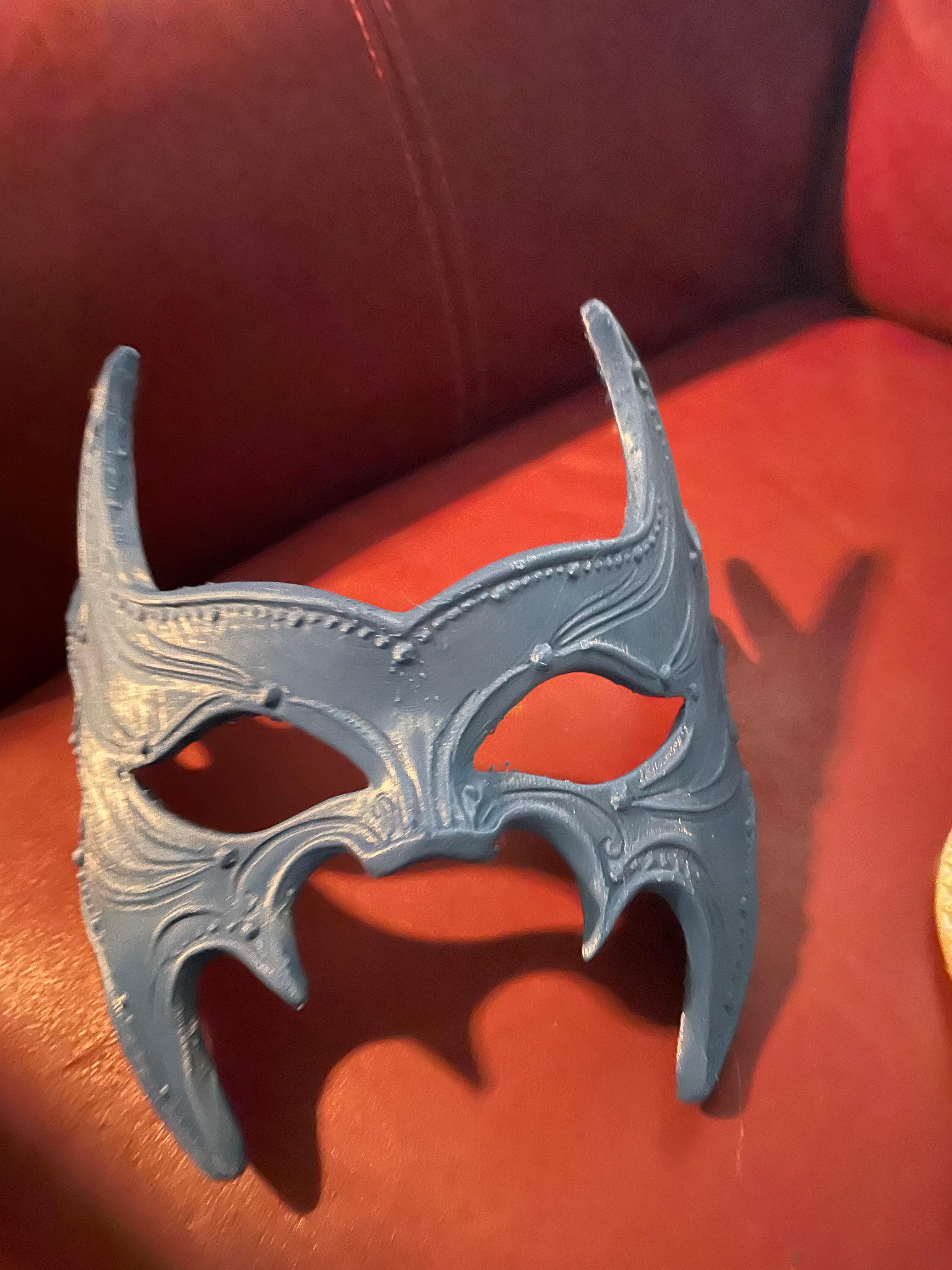 Mardi Gras Mask - Zyltech Colbalt Metallic Blue - 3d model