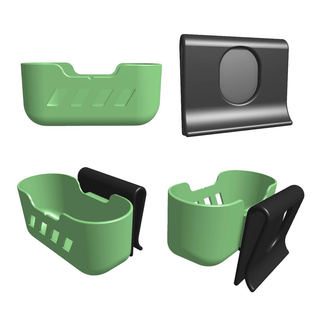 JLab Go Air Pop case with detachable belt clip 3d model