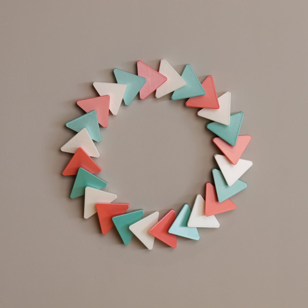 Geometric Christmas Wreath 3d model