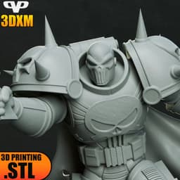 Armoured Punisher STL for 3D Printing ChibiSTL 3DXM 3d model