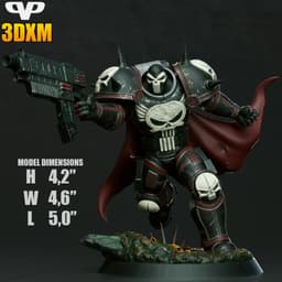 Armoured Punisher STL for 3D Printing ChibiSTL 3DXM 3d model