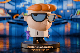 Dexter’s Laboratory Figurine – Dexter Cartoon Collectible 3d model