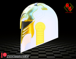 White Mando Helmet 3d model