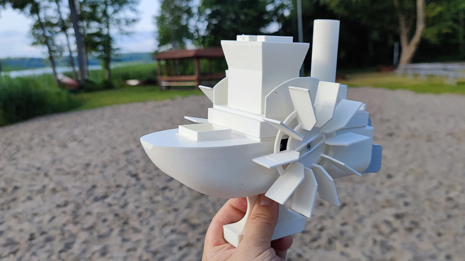 RC paddle wheel boat 3d model
