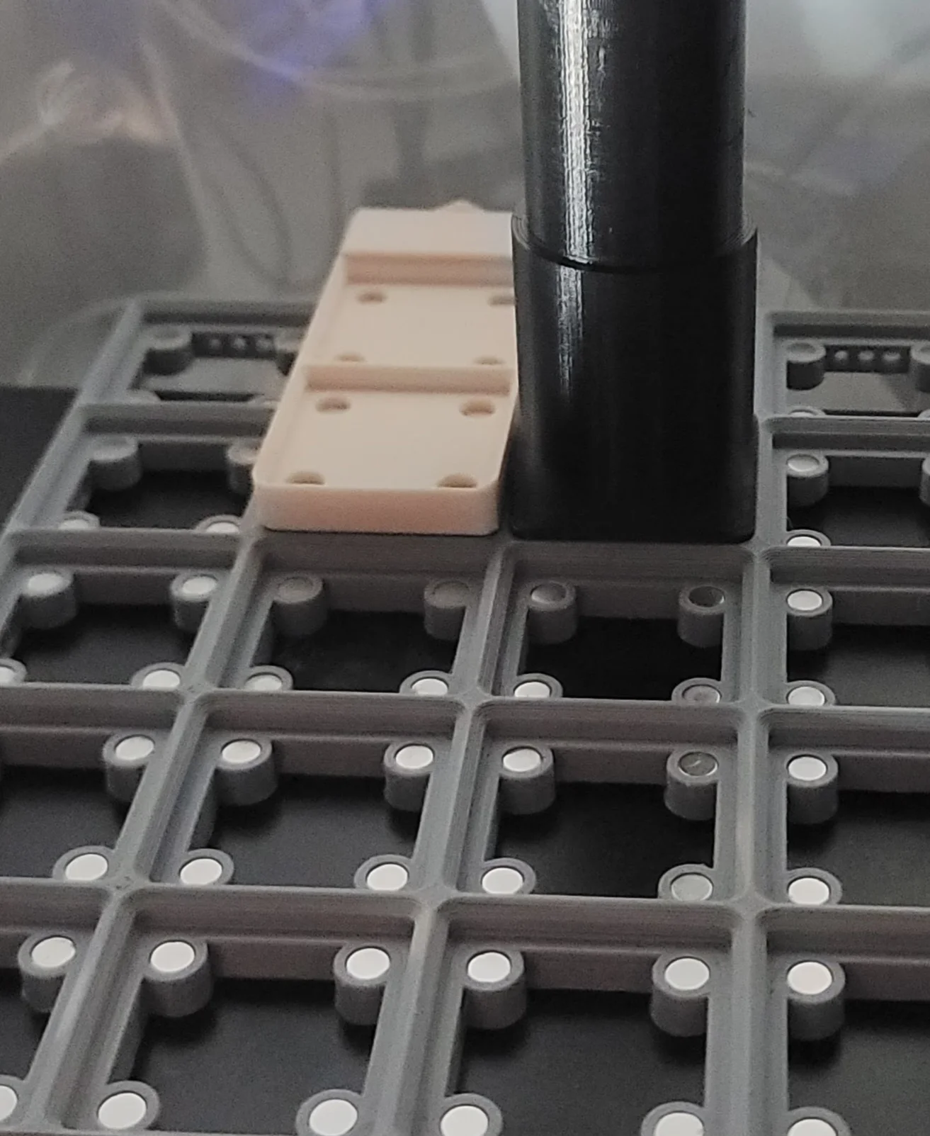 Desk Clamp with Gridfinity Top -
My pictured remixed models:
VESA monitor stand arm with Gridfinity base (black, bottom piece adapter between VESA stand and gridfinity base)
https://www.thingiverse.com/thing:6328961
https://thangs.com/designer/Unsecured1103/3d-model/VESA%20monitor%20stand%20arm%20with%20Gridfinity%20base-968532?manualModelView=true&source=All+Files
Desk Clamp with Gridfinity Top (beige clamp in back)
https://thangs.com/designer/Unsecured1103/3d-model/Desk%20Clamp%20with%20Gridfinity%20Top-966942
https://www.printables.com/model/655555-desk-clamp-with-gridfinity-top
Other pictured models:
Monitor stand VESA 100x100 and 75x75 Height Adjustable
https://www.thingiverse.com/thing:4973175
Gridfinity Screw Together baseplate (gray)
https://www.printables.com/model/300603-gridfinity-screw-together-baseplate
5x5 version
- 3d model