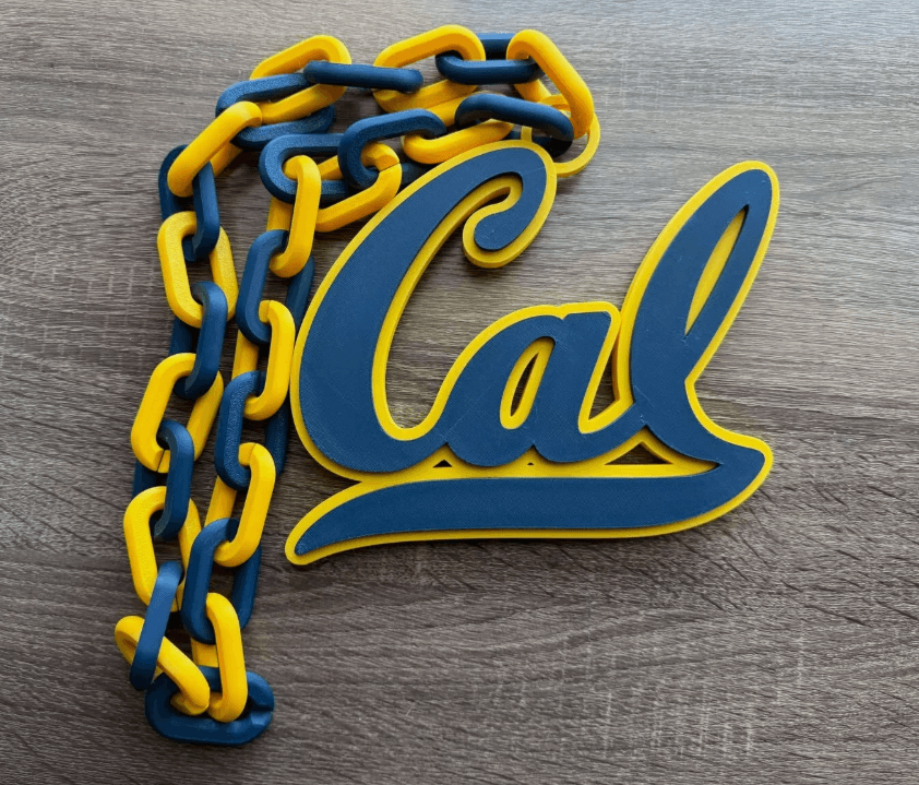 California Golden Bears Oversized Necklace, Pendant 3d model