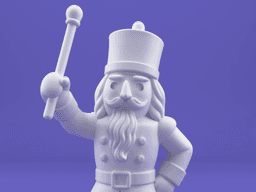 Dynamic Nutcracker Soldier – 3D Printable Christmas Figurine in Action Pose 3d model
