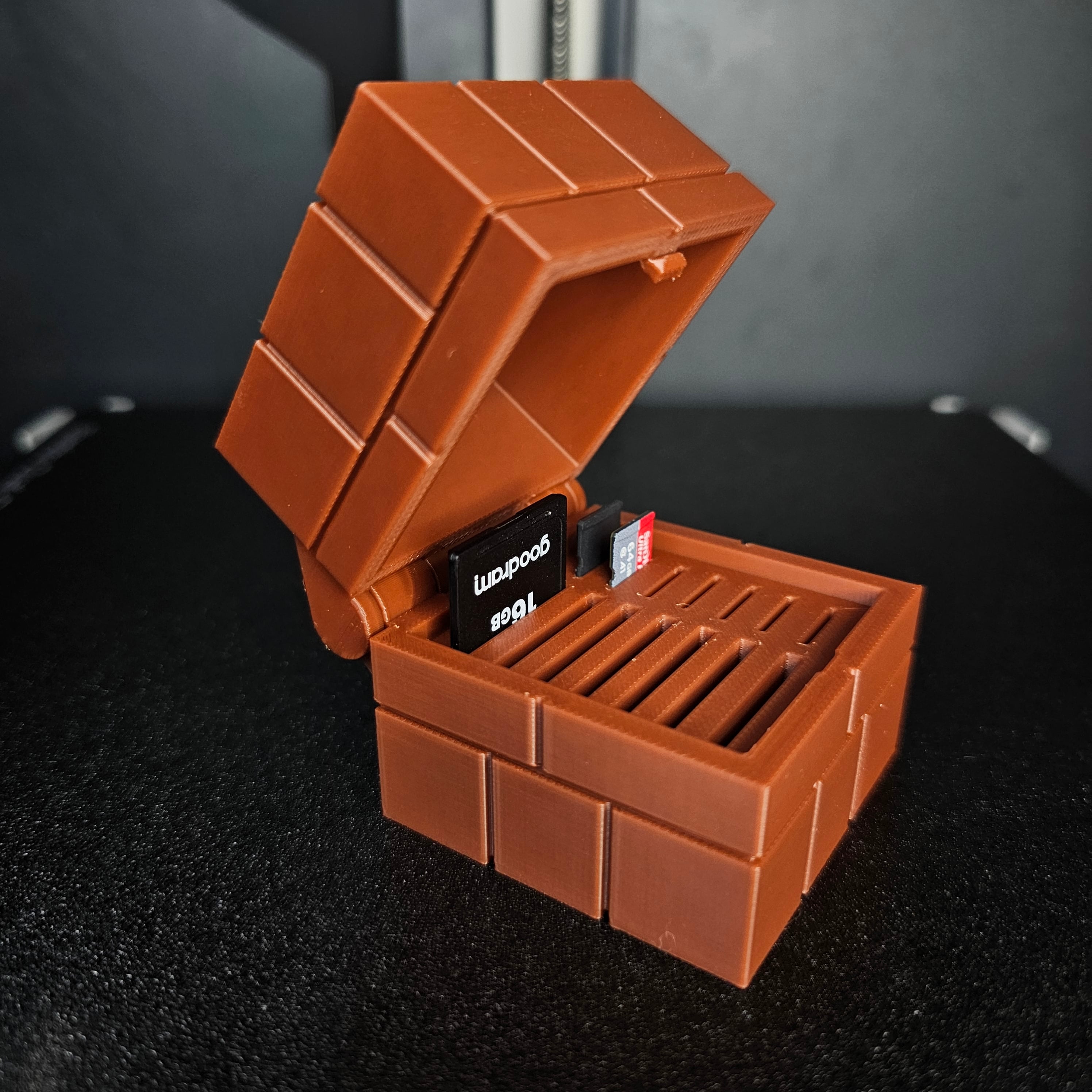 Mario Block SD Card/MicroSD Card Holder 3d model