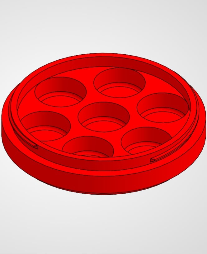 Barbarian Dice Container And Tray Threaded 3d model