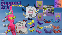Emotional Support Bra with Card-- Unique thank you gift for friends! 3d model