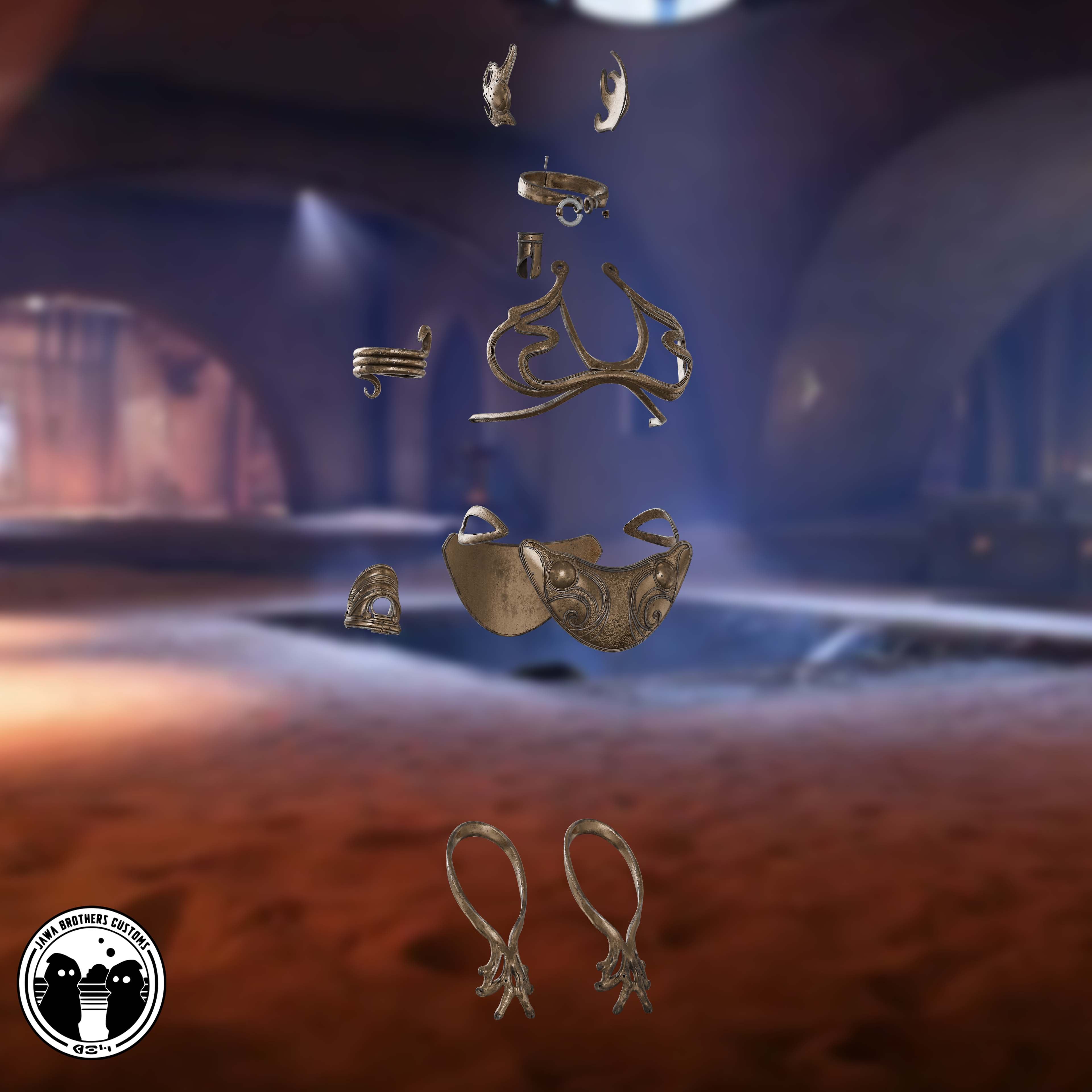 Hutt Slayer Leia Costume 3d model