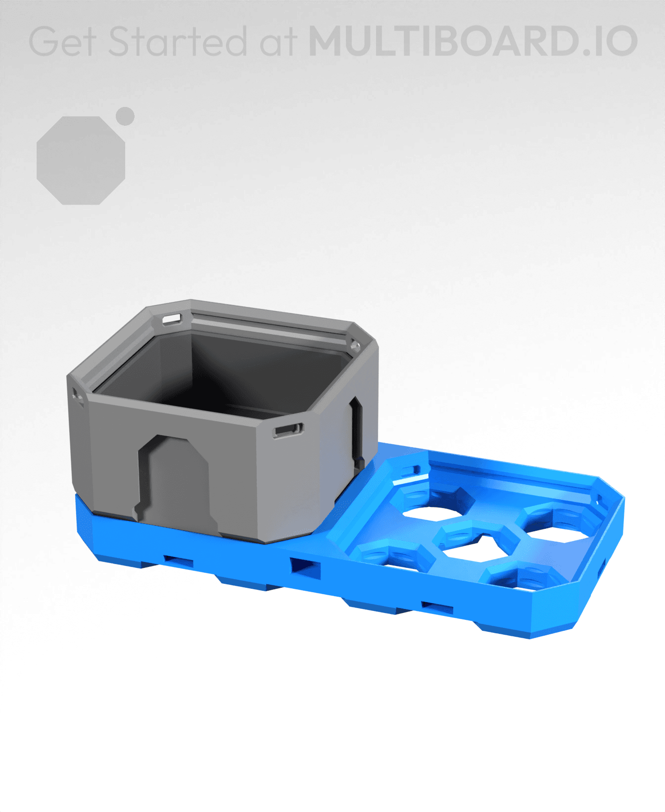 2x1 CU - Multibin Base Plate 3d model