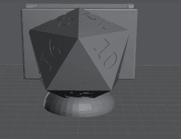 D20 Vertical Business Card Holder (For 2" x 3.5" Portrait Business Cards) Print In Place 3d model