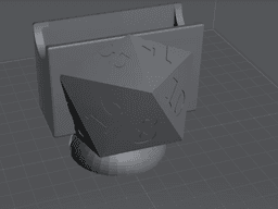 D20 Vertical Business Card Holder (For 2" x 3.5" Portrait Business Cards) Print In Place 3d model
