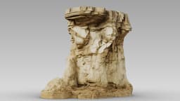 Layered Rock Face 3d model