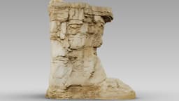 Layered Rock Face 3d model