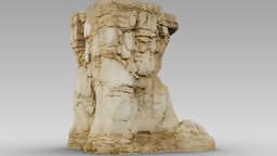 Layered Rock Face 3d model