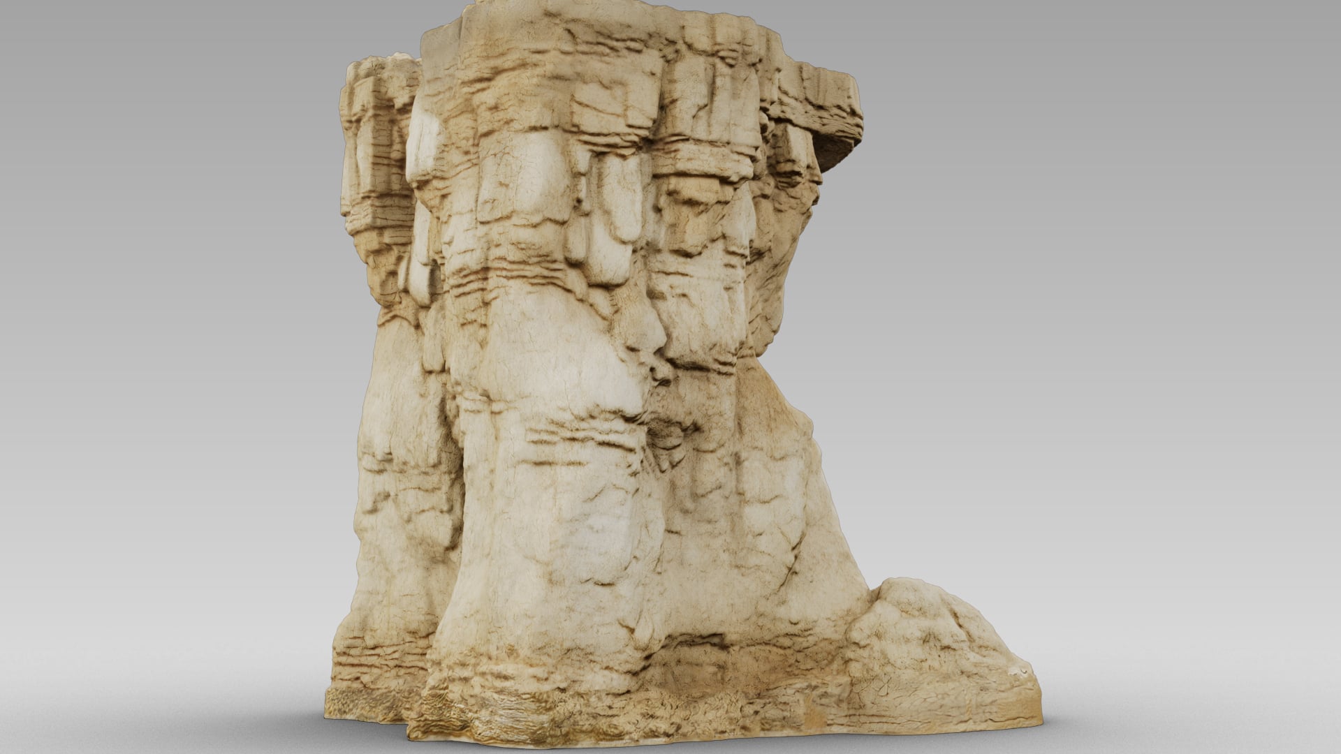 Layered Rock Face 3d model