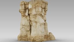 Layered Rock Face 3d model