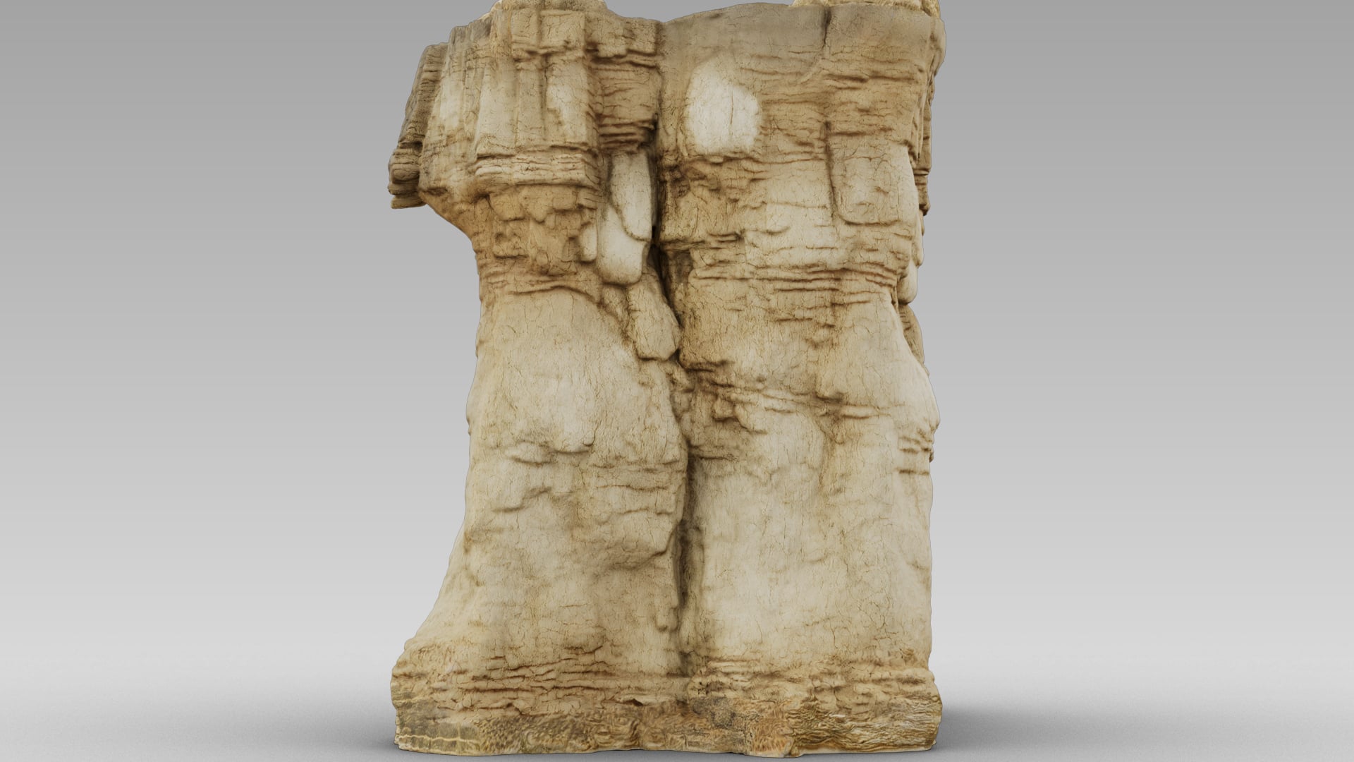 Layered Rock Face 3d model
