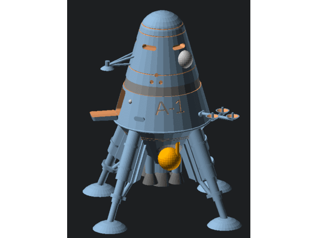A1 lander from - a late 1950's vision. 3d model