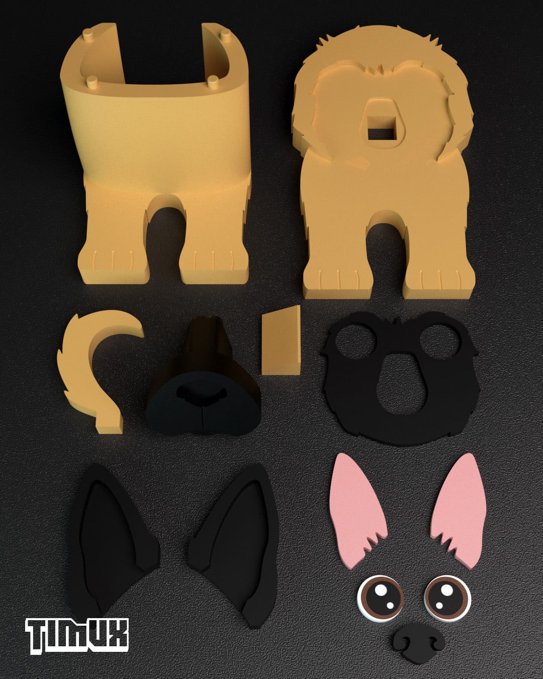MALINOIS GLASSES HOLDER 3d model