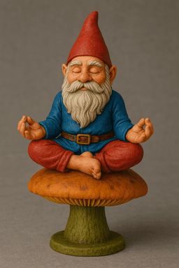Meditating gnome 3d model