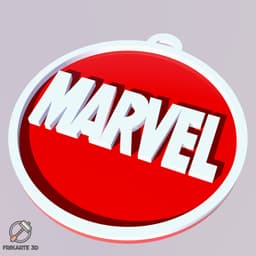 Marvel Keychain Round 3d model