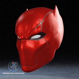 Red Hood Comic Helmet 3D Printer STL File 3d model