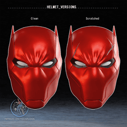 Red Hood Comic Helmet 3D Printer STL File 3d model