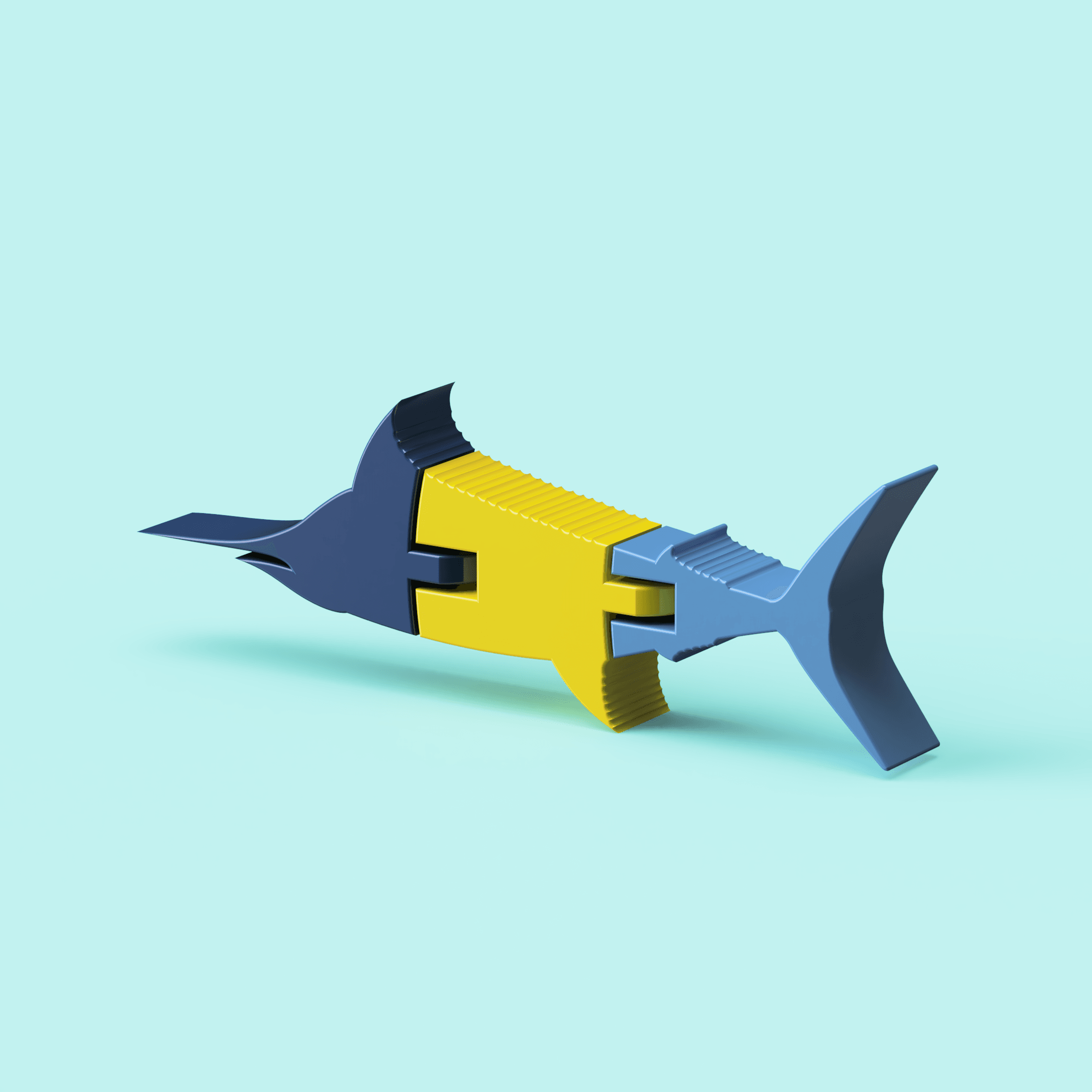 Articulated Marlin 3d model