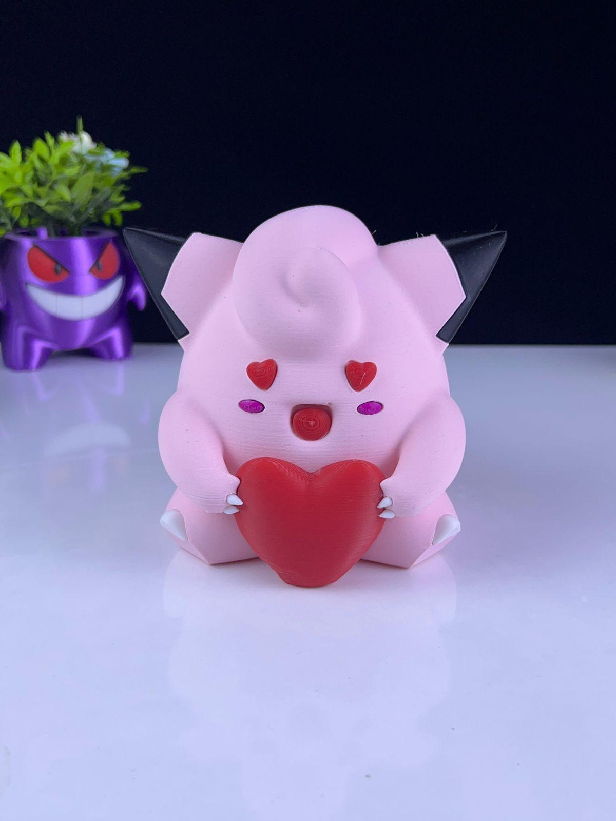 Heartful Clefairy Gift for your Wife / Husband - Multipart 3d model