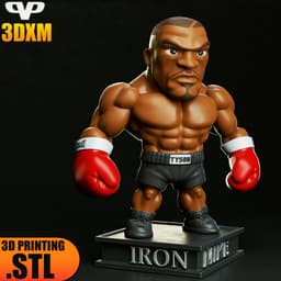 Mike Tyson Chibi STL for 3D Printing ChibiSTL 3DXM 3d model