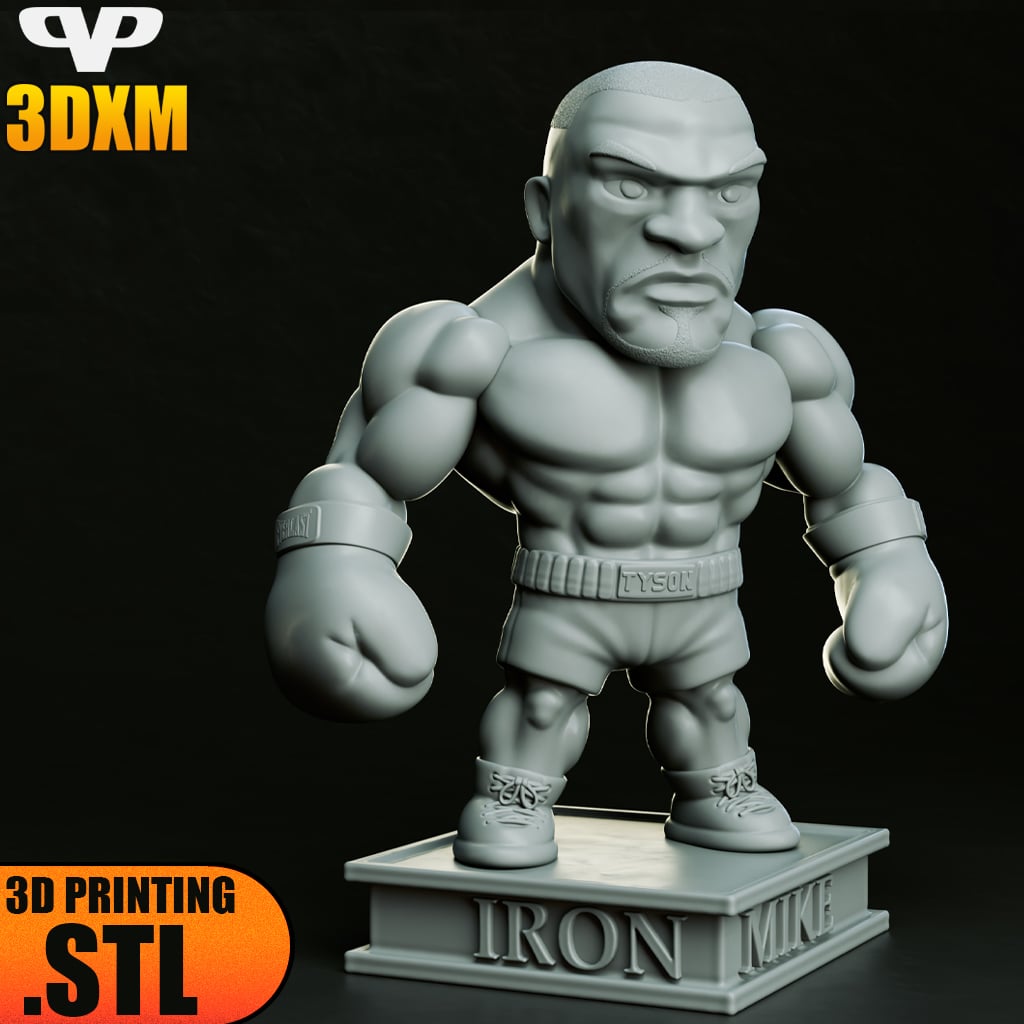 Mike Tyson Chibi STL for 3D Printing ChibiSTL 3DXM 3d model