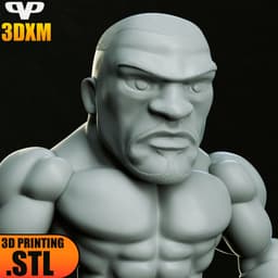 Mike Tyson Chibi STL for 3D Printing ChibiSTL 3DXM 3d model