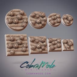 Cabbage Garden Base Pack (8pcs) - Round and Square Versions 3d model