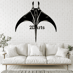 Manta Ray 2D Wall Art/Window Art - Digital STL & SVG File 3d model