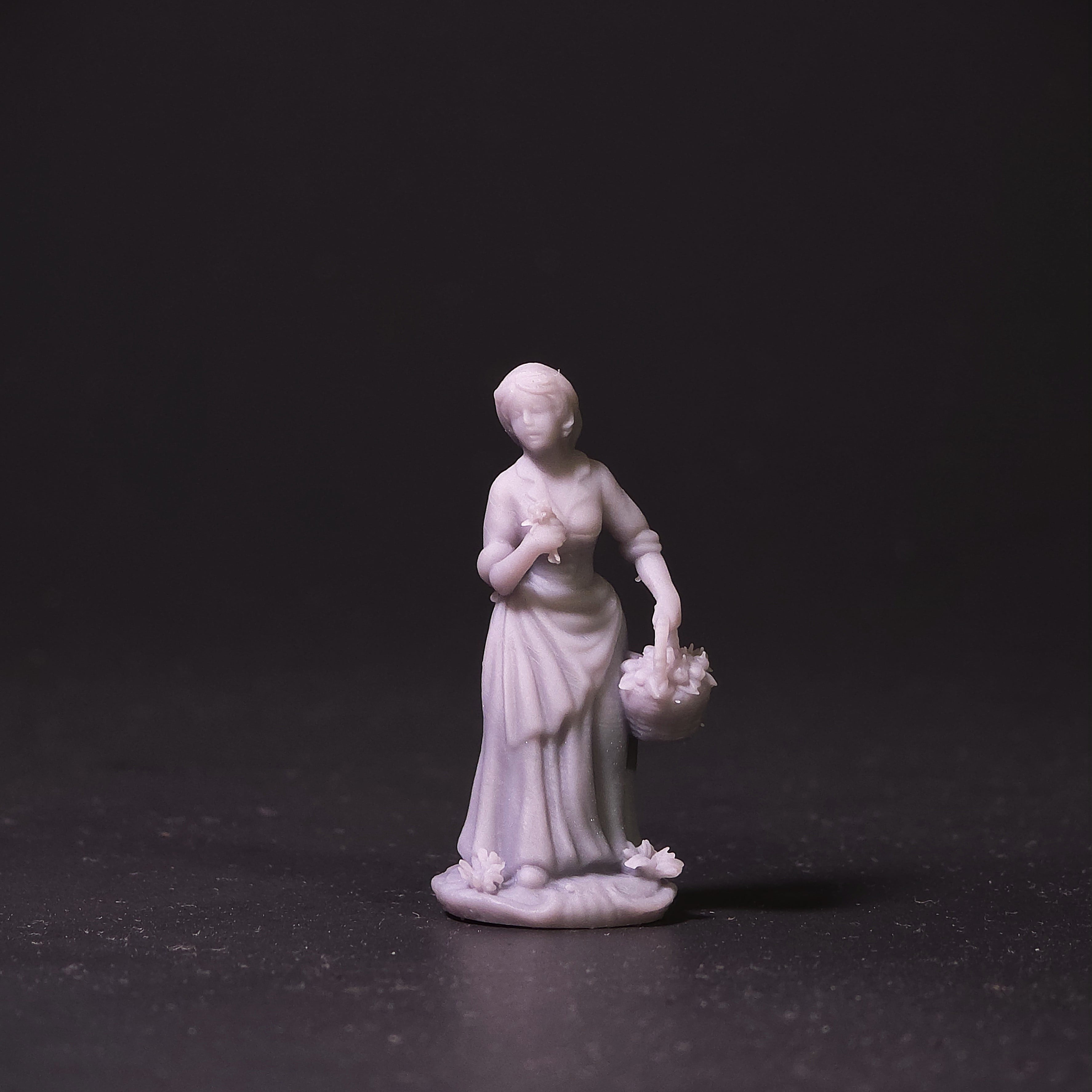 Village NPC Collection with Plinth 28mm Heroic 3d model