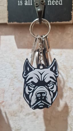 Pitbull keychain 3d model