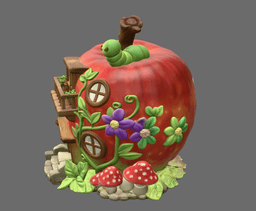 Enchanted Apple Cottage STL File 3D Printable 3d model