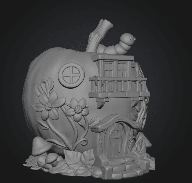Enchanted Apple Cottage STL File 3D Printable 3d model