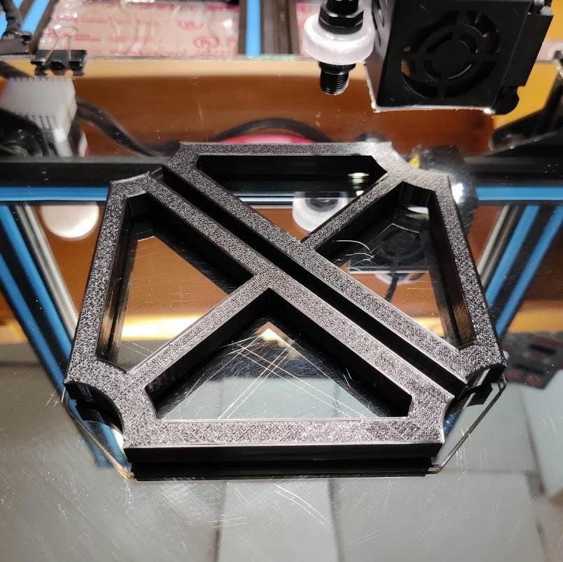 Right Angler (clamp-corner helper jig) - 2-up on the build plate - 3d model