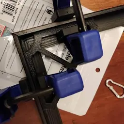 Right Angler (clamp-corner helper jig) - jig in use - 3d model