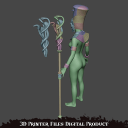 Fantasy Serpent Queen Cosplay Outfit 3d model