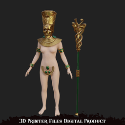 Fantasy Serpent Queen Cosplay Outfit 3d model