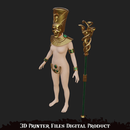 Fantasy Serpent Queen Cosplay Outfit 3d model