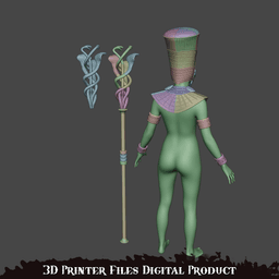 Fantasy Serpent Queen Cosplay Outfit 3d model