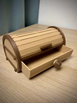 Cylinder Tambour Box | Roll top Storage | Organizer 3d model