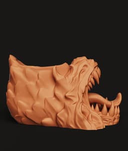 Monster Maw Pen Holder | Ferocious Beast Desk Accessory 3d model